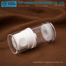 ZB-B50 50ml donc rentable lotion forte pompe excellente qualité clair flacon airless 50ml